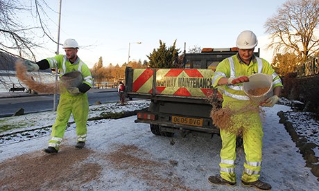 Council gritting roads & Pavements highway maintenance