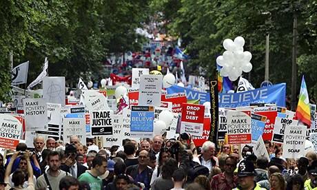 Make Poverty History campaign rally marc