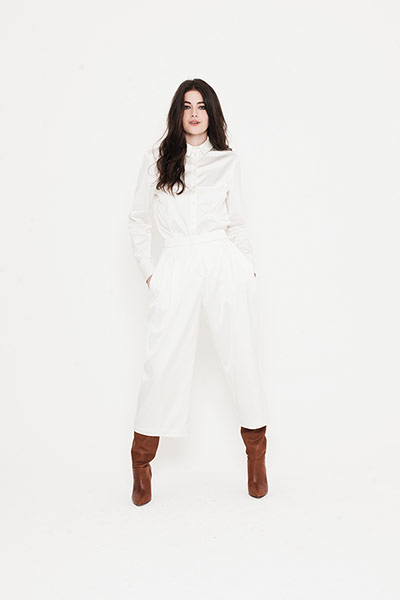 All Ages: white shirt white trousers brown boots