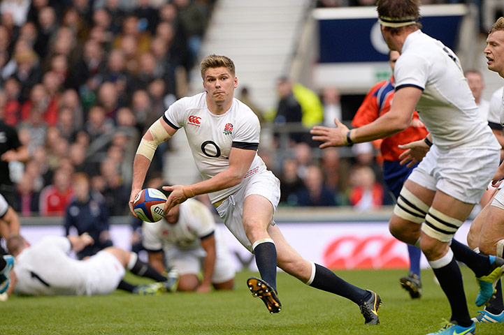 England v New Zealand: Owen Farrell passes 
