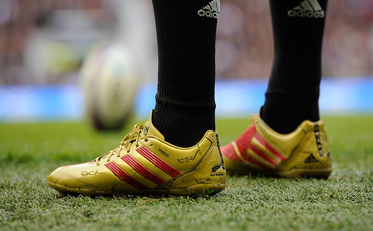 England v New Zealand: Dan Carter's special celebratory golden boots