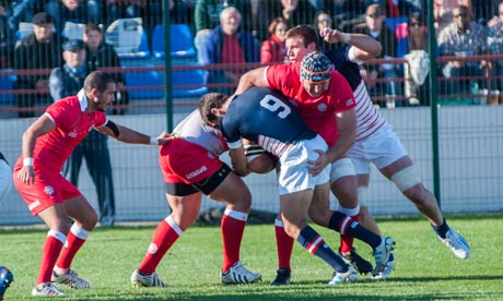 Mike Petri takes the ball into contact