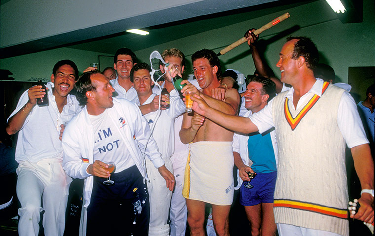 Ashes down under: 1987 England celebrate victory