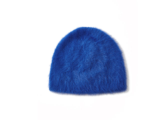 Winter hats: Winter hats - blue fuzzy angora beanie hat by Cos