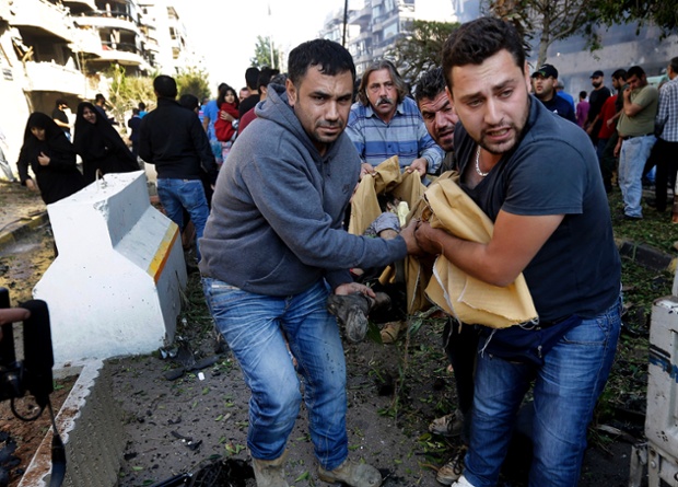 The scene in Beirut following two explosions near the Iranian Embassy that reports say have killed at least 23 people and wounded over 150. The attack shattered more than two months of relative calm in Lebanon and was cast by some officials as another spillover from the devastating war in neighbouring Syria.