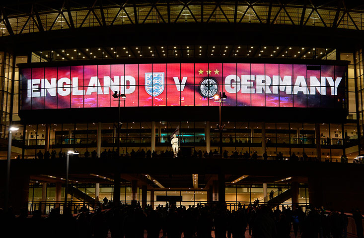 England v Germany: The stadium starts to fill up