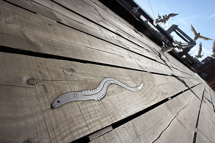 Hull city of culture: Gulls fly over part of the fish trail