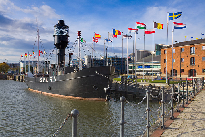Hull city of culture: The Spurn Light Ship in Hull Marina