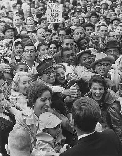 JFK Art: John F. Kennedy reaching out to the crowd in Fort Worth, November 22, 1963 