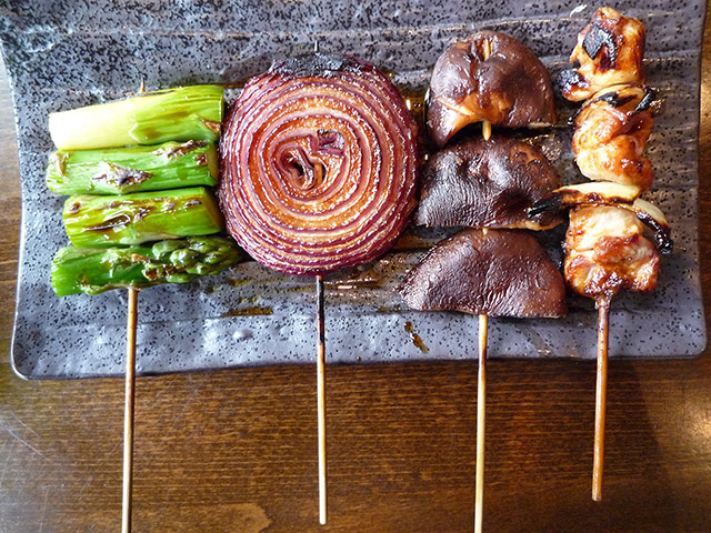 Your Pictures - Snack: overhead shot of kebabs of vegetables 