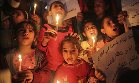 Gaza power protest