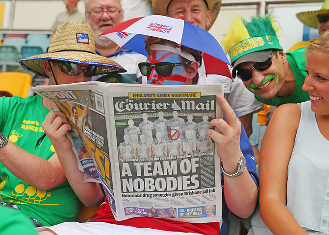 Ashes day three: Courier mail front page