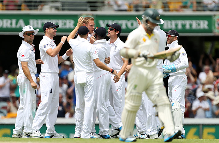 Ashes day three: Stuart Broad celebrates
