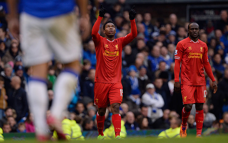 everton v liverpool: Sturridge celebrates