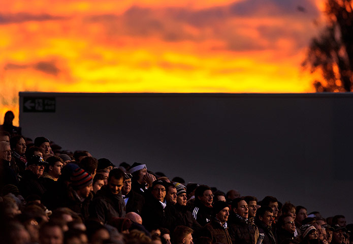 saturday roundup: Sunset at Craven Cottage