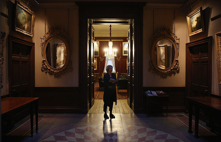 Kenwood House: Laura Houliston, an English Heritage Curator of Collections, admires the pa