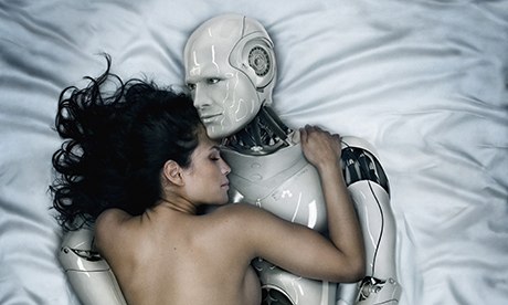 Woman Making Love to Robot