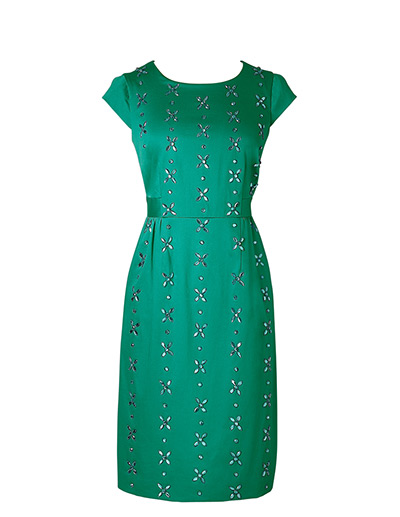 Party dresses update: Embellished green shift, £119.20, boden.co.uk 