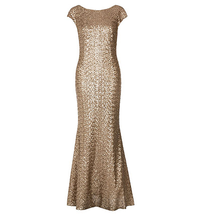 Party dresses update: Gold sequin maxi, £279.20, hobbs.co.uk 