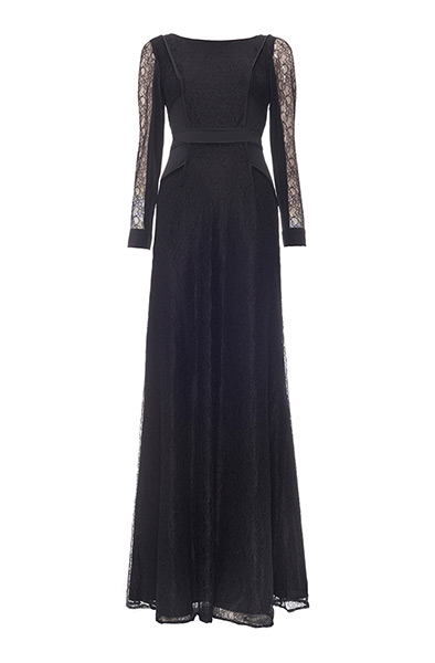 Party dresses update: Maxi lace sleeve evening dress, £295, whistles.co.uk 