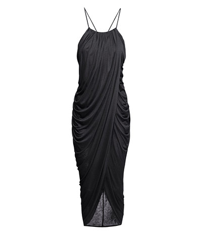 party dresses: Party dresses - strappy draped black dress by h&m