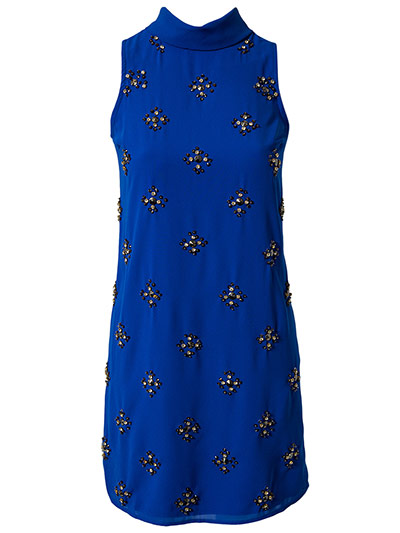 party dresses: party dresses - embellished blue shift dress by river island
