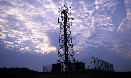 A mobile phone signal tower