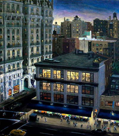 Share your art: buildings: Night on Broadway with Steps dance studio