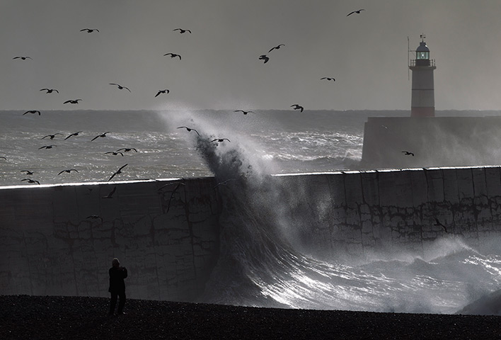 weekend in pictures: high winds in newhaven