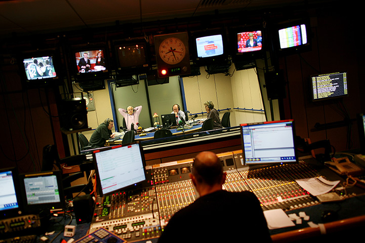 best of eyewitness: Presenters in the studio of the BBC Radio Four's  Today programme
