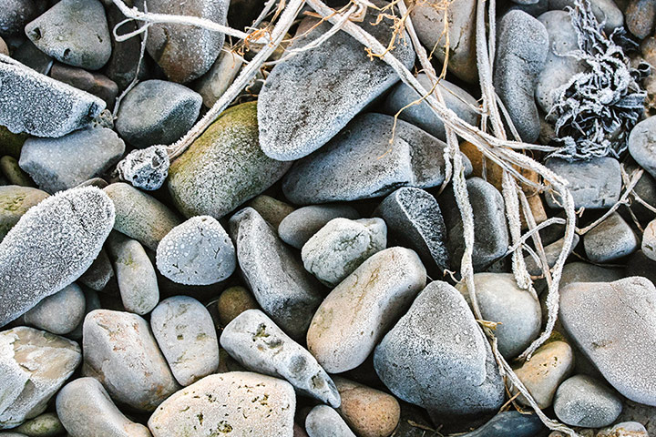 Your Pictures - Frost: frosted pebbles on beach