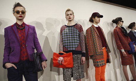 Models present designs from J Crew