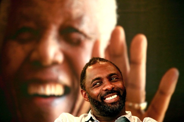 Idris Elba at the press conference for his forthcoming film Mandela: Long Walk to Freedom in Johannesburg, South Africa.