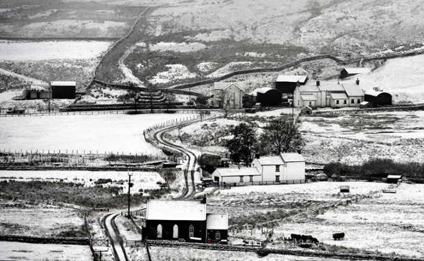 It may be only Bonfire night but the first snow has already fallen over Teesdale in County Durham transforming the landscape into black and white.