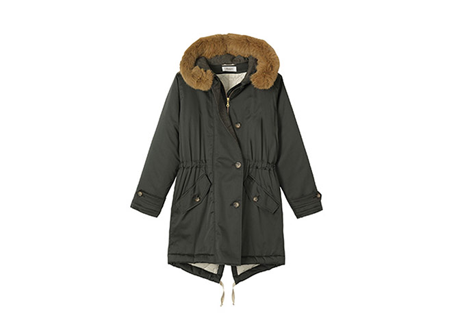 Winter parkas: Winter parkas - dark green with hooded fur trim by Toast