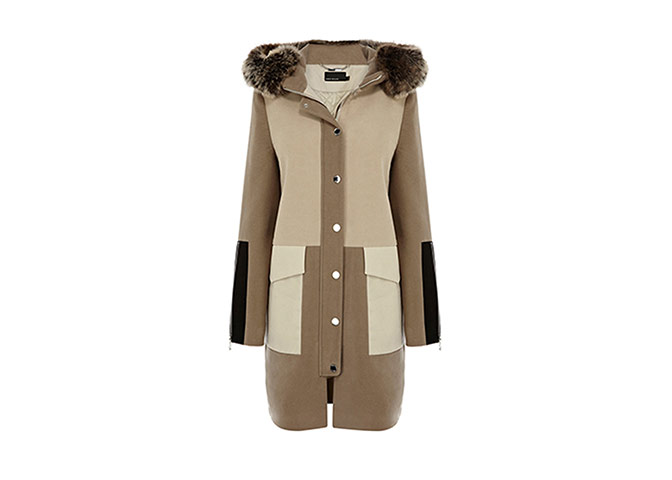 Winter parkas: Winter parkas - neutral patchwork by Karen Millen
