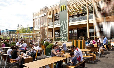 The largest McDonald's in the world inside the  Olympic Park at London 2012