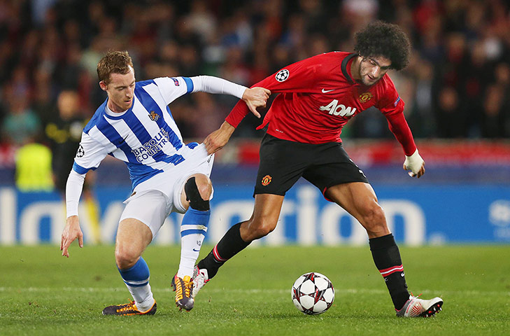 United: David Zurutuza and Marouane Fellaini