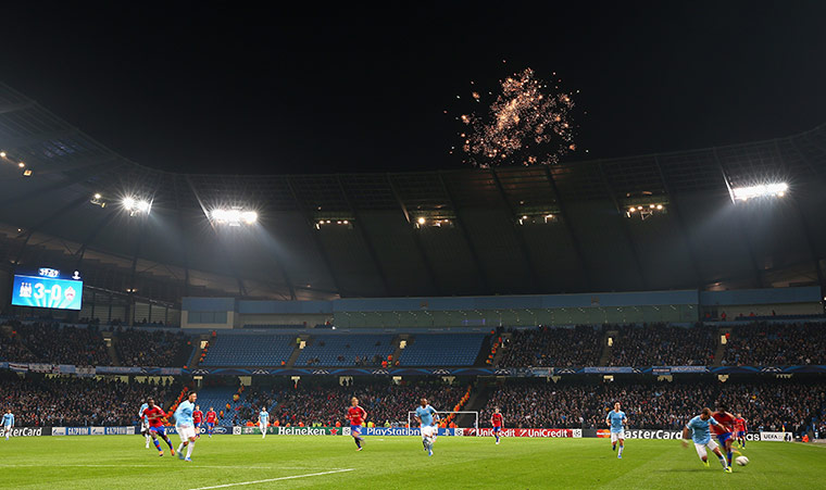 Fireworks at the Etihad