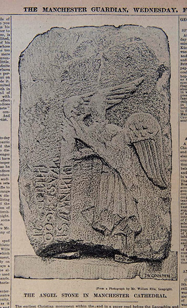 Walter Doughty: The first photograph in the Guardian of the Angel Stone in Manchester Cathedral 1905