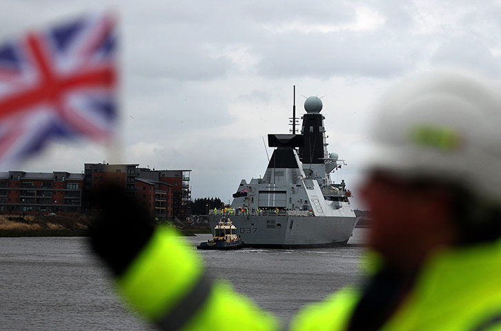 BAE job losses: Type 45 Destroyer leaves Scotstoun yard