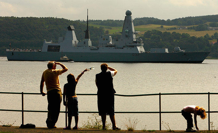 BAE job losses: HMS Daring sets sail from Glasgow