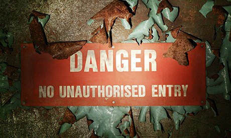 Sign that says danger