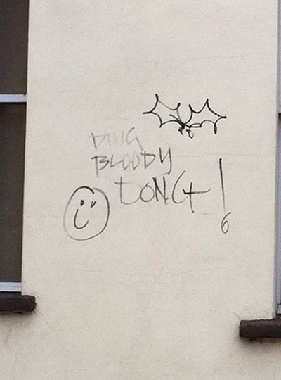 Bad graffiti: Bah bloody humbug