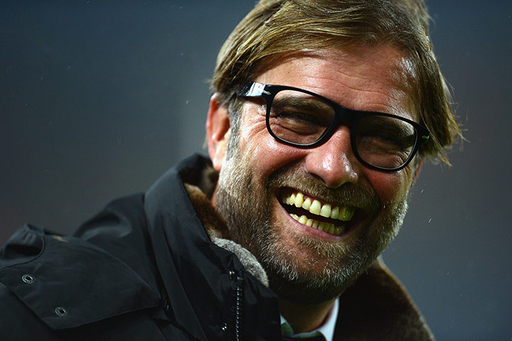 Dortmund v Arsenal: Borussia Dortmund Head Coach Jurgen Klopp smiles