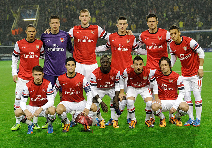 arsenal: Arsenal team line up