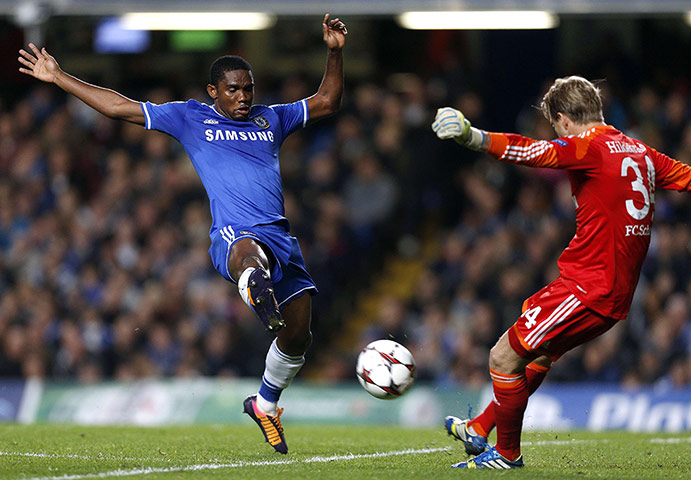 chelsea: Samuel Eto'o scores