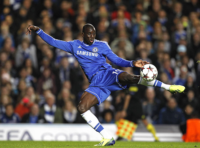 chelsea champions league: Demba Ba scores  