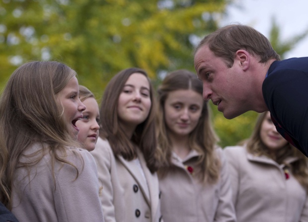 Prince William meets young volunteers