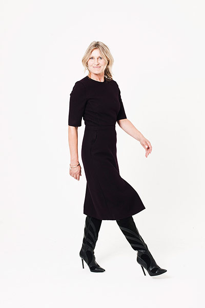 All Ages: wool midi dress black